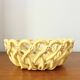 Coupe tressée céramique jaune  (23 cm)