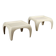 Vintage Space Age white fibreglass coffee tables, design, 1960s