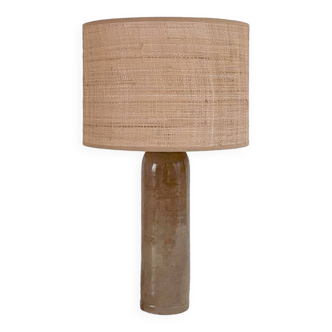 Sandstone and rabane lamp