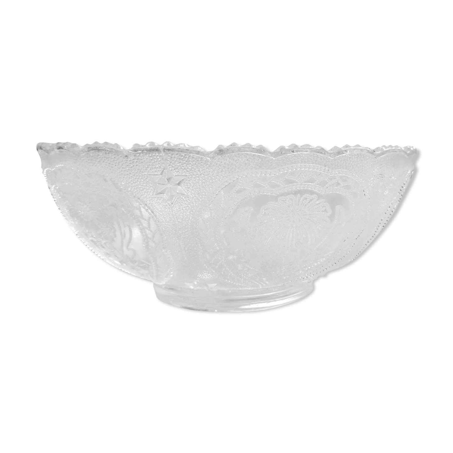Vintage glass salad bowl