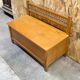 Vintage rattan storage bench from the 60s