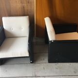 Pair of low chairs, 70s