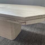 70s travertine coffee table