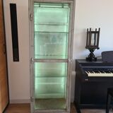 Vintage industrial showcase with LED interior lighting