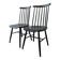 Set of 2 vintage black spindle wooden chairs