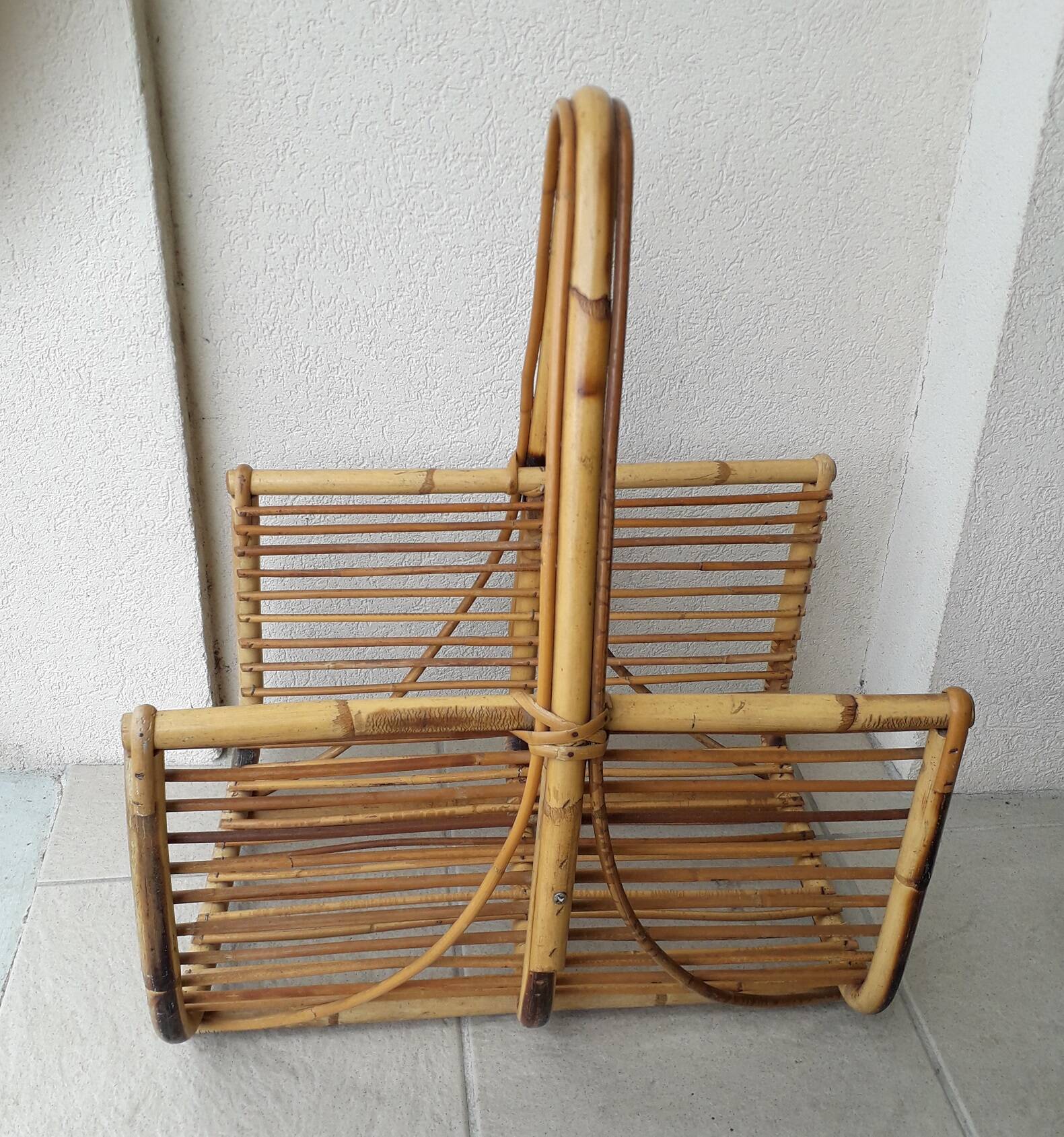 Rattan wooden basket