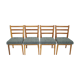 Ensemble des années 1960 de 4 chaises de salle à manger en chêne, Tchécoslovaquie