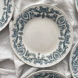 12 flat ironware plates “Louis XVI” Saint Amand and Hamage