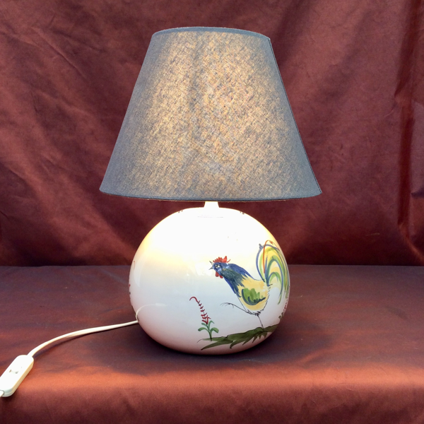 Lamp To Install With Lampshade In Earthenware Of Roanne Signed Dimension Total Height 38cm Diameter 20 Selency Roanne Signed Dimension Total Height, How To Install A Lampshade