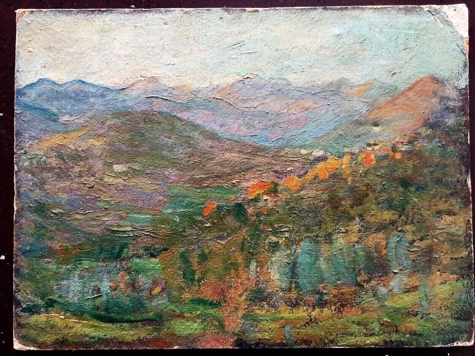 "clemente levi pugliese" huile de paysage impressionniste -impressionist landscape oil