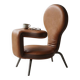 Fauteuil design modulable en cuir camel – Pièce d'exception