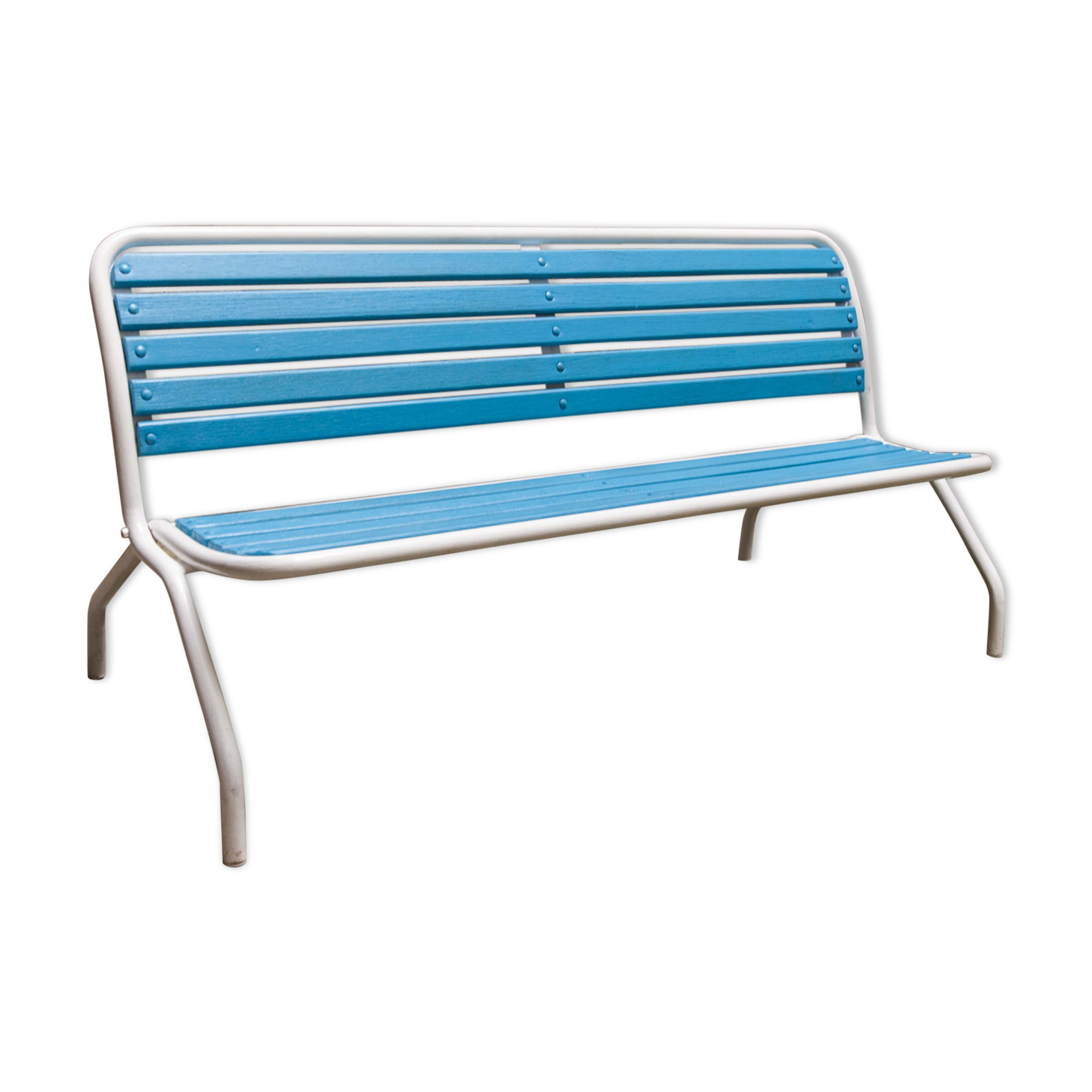 Restored 60s folding garden bench