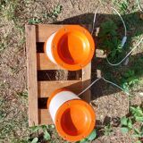 Pair of orange lamps from the 70s