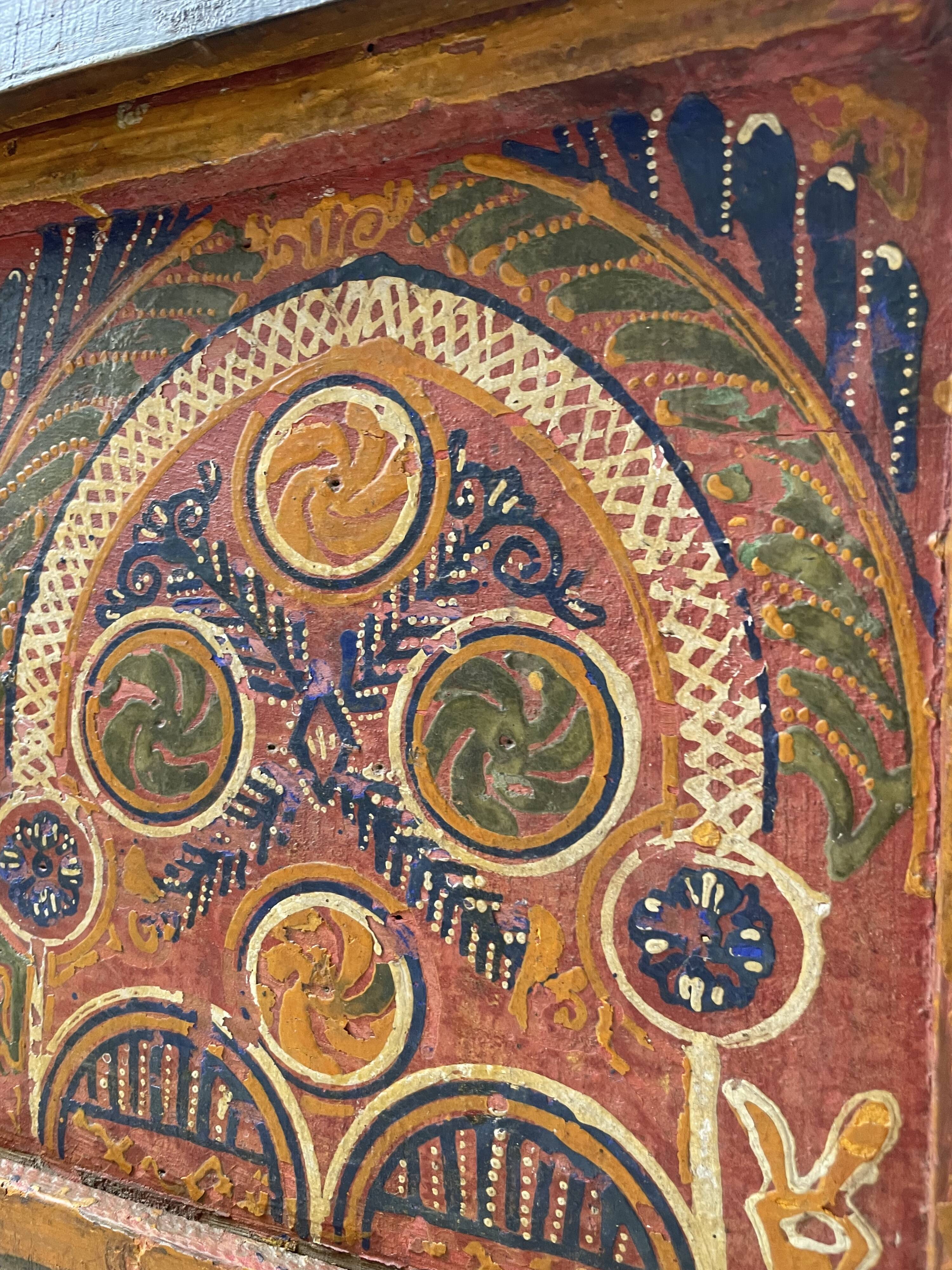 Coffre de mariage marocain polychrome années 50