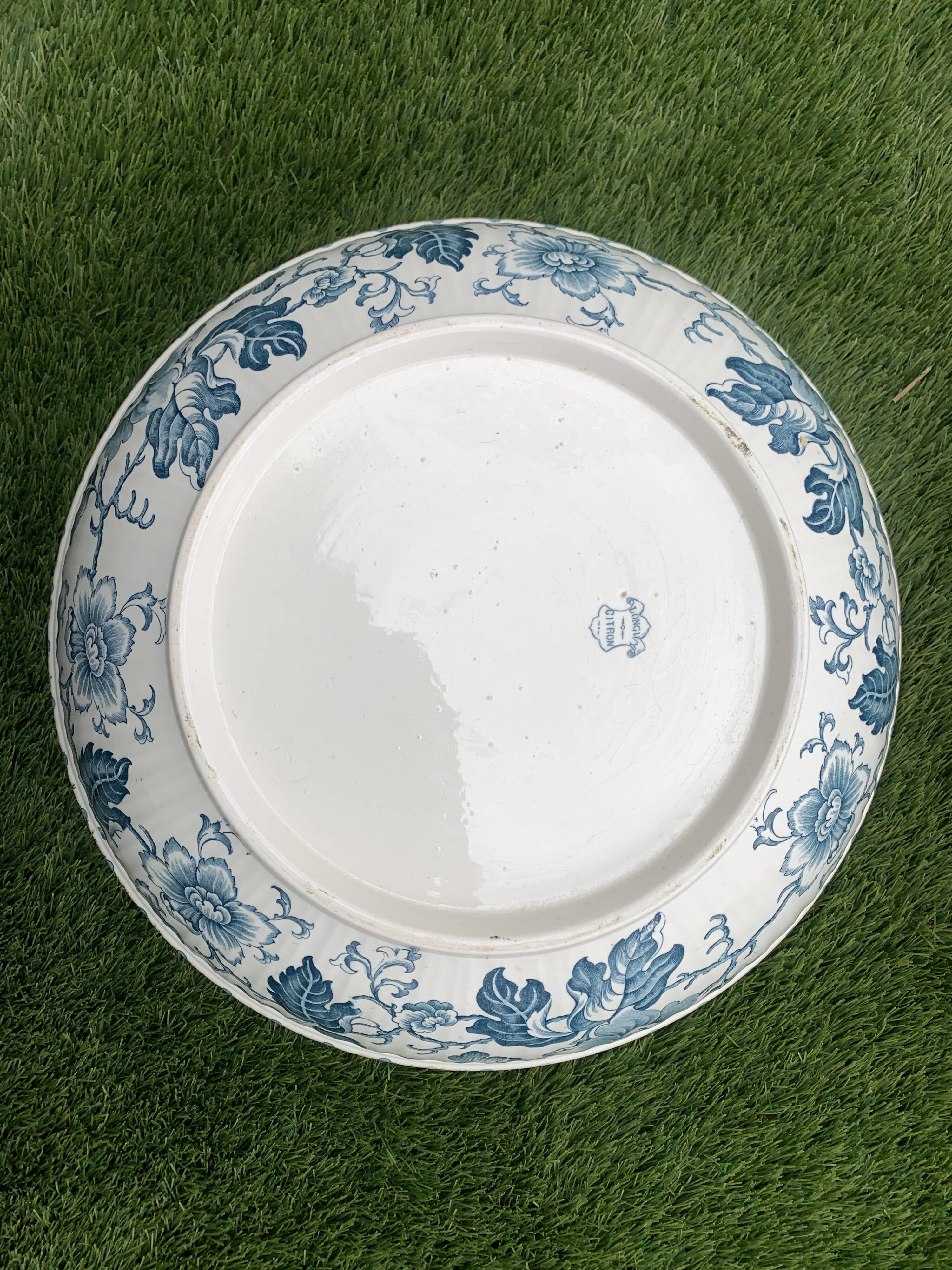 Bowl in Longwy earthenware, lemon model