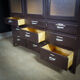 Medical display cabinet with drawers 1950