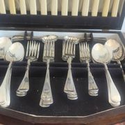 Corona Sheffield Stainless Steel Cutlery Set, 38 Pieces, Cream Bone-Effect