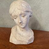 Vintage plaster bust of a woman