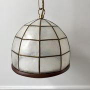 Suspension in mother-of-pearl and bamboo / wood 50s