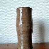 Diabolo vase in enameled stoneware signed