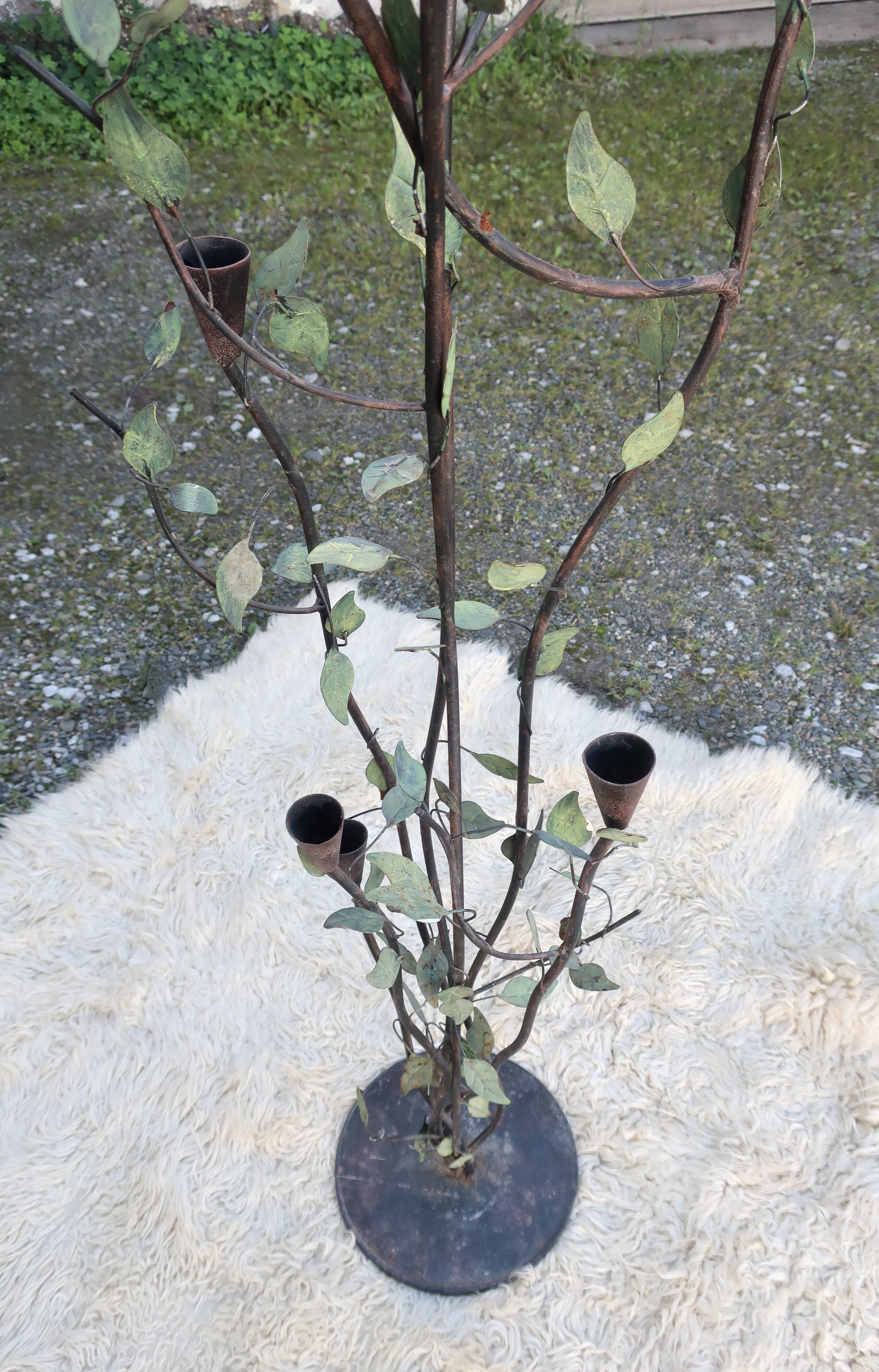 Candle holder, vintage metal chandelier