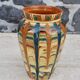 Handcrafted vase with glazes, 1970s