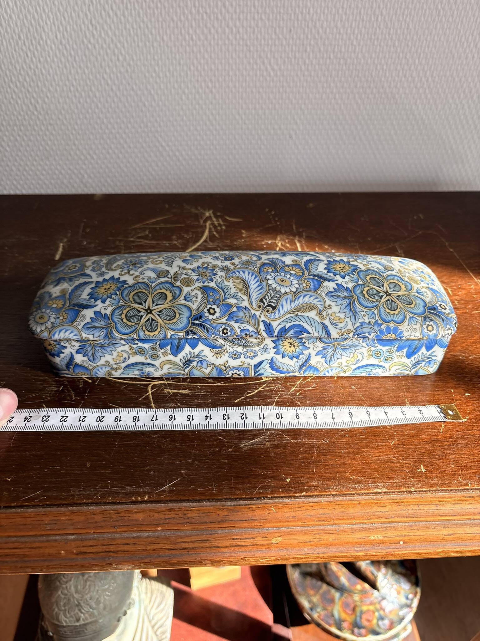 Antique Floral Decorated Porcelain Pill Box Limoges