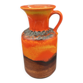 Vintage Jasba Fat Lava vase in orange and red – German ceramic from the year.