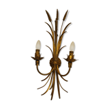 Golden metal wall sconce