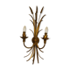 Golden metal wall sconce