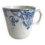 Antique ironstone coffee cup “Floral” Saint Amand