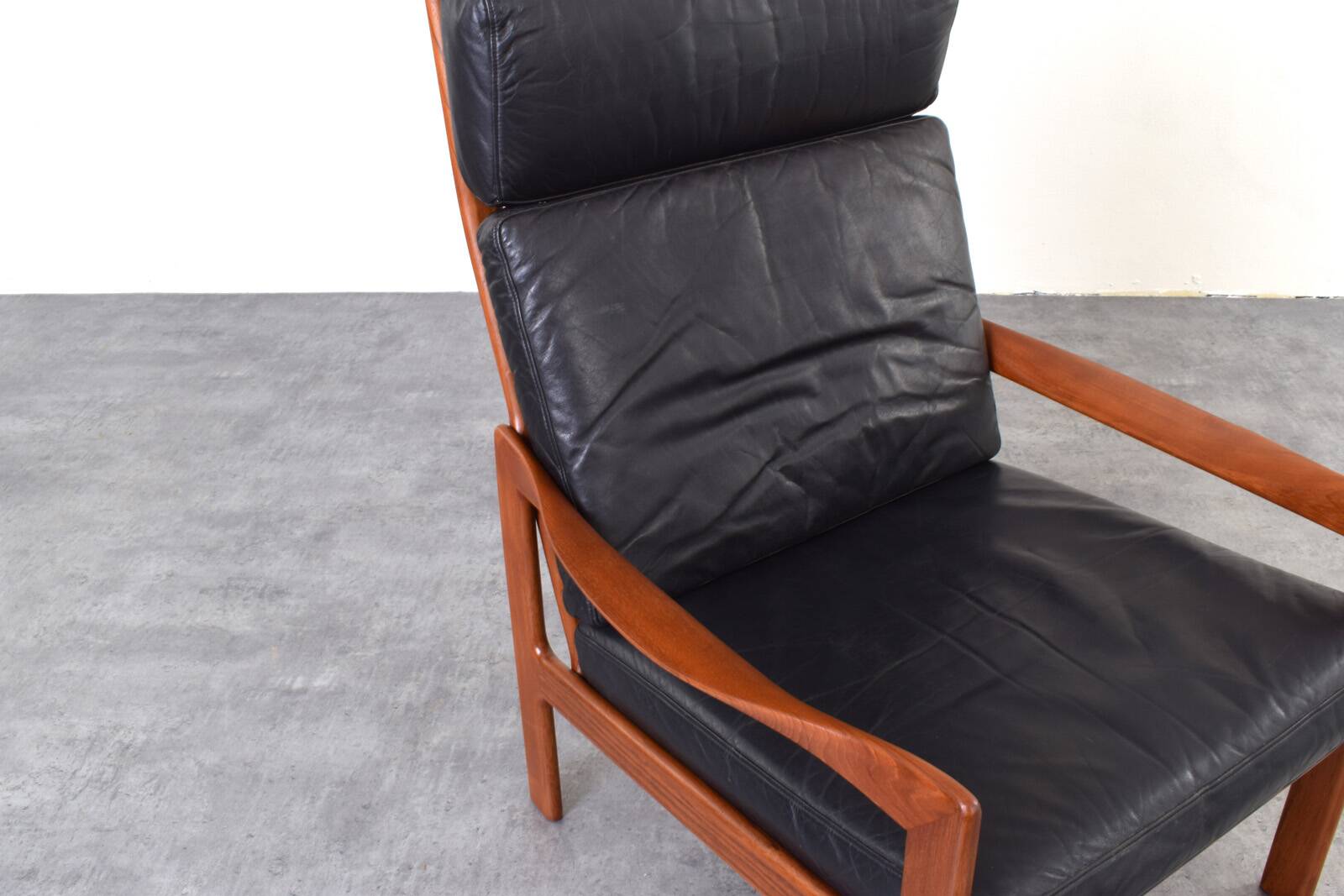 Mid-Century Teak Lounge Chairs by Illum Wikkelsø for Niels Eilersen, 1960s.