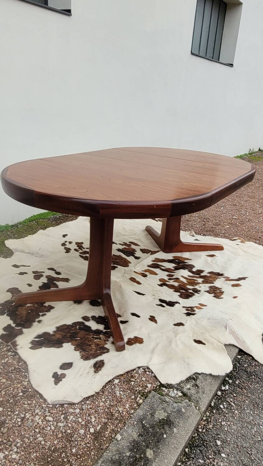 Vintage Scandinavian style table with 2 teak extensions, 1960s