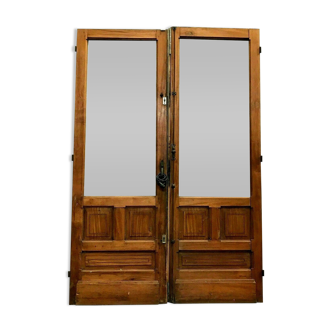 Double separation door Wooden door and net of marqueety XX century