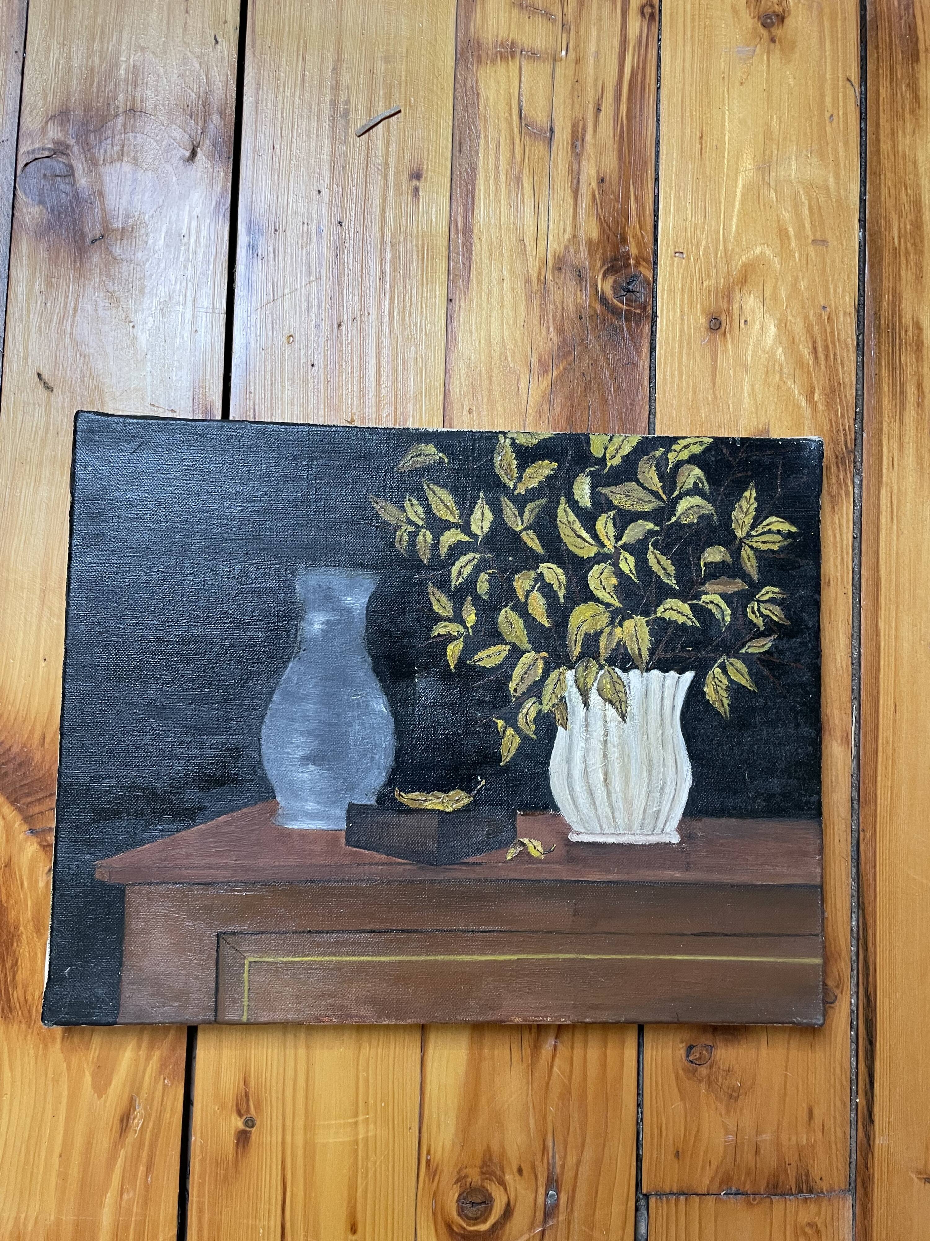 Nature morte, huile toile