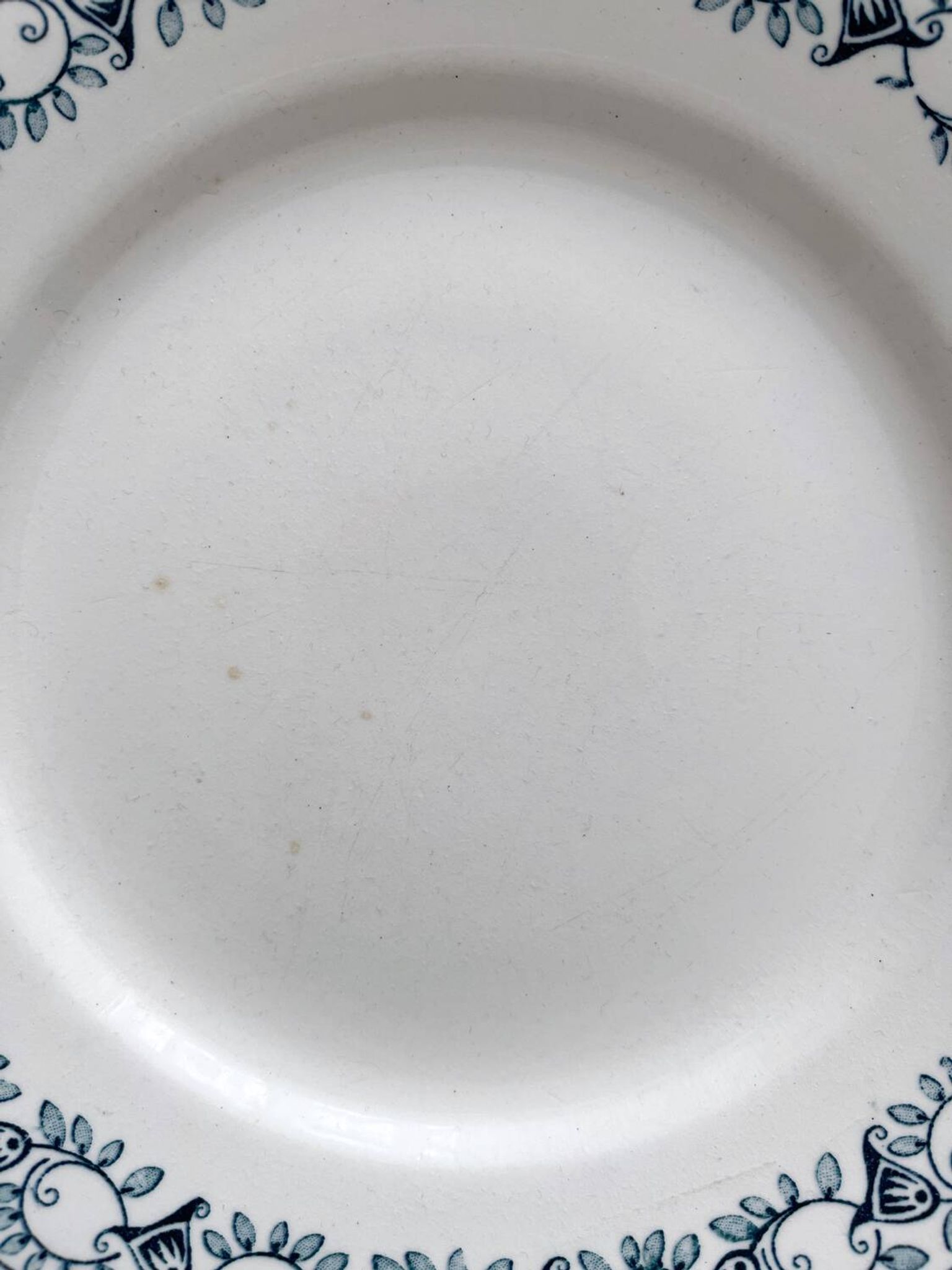3 flat ironstone plates “Jenny” Saint Amand
