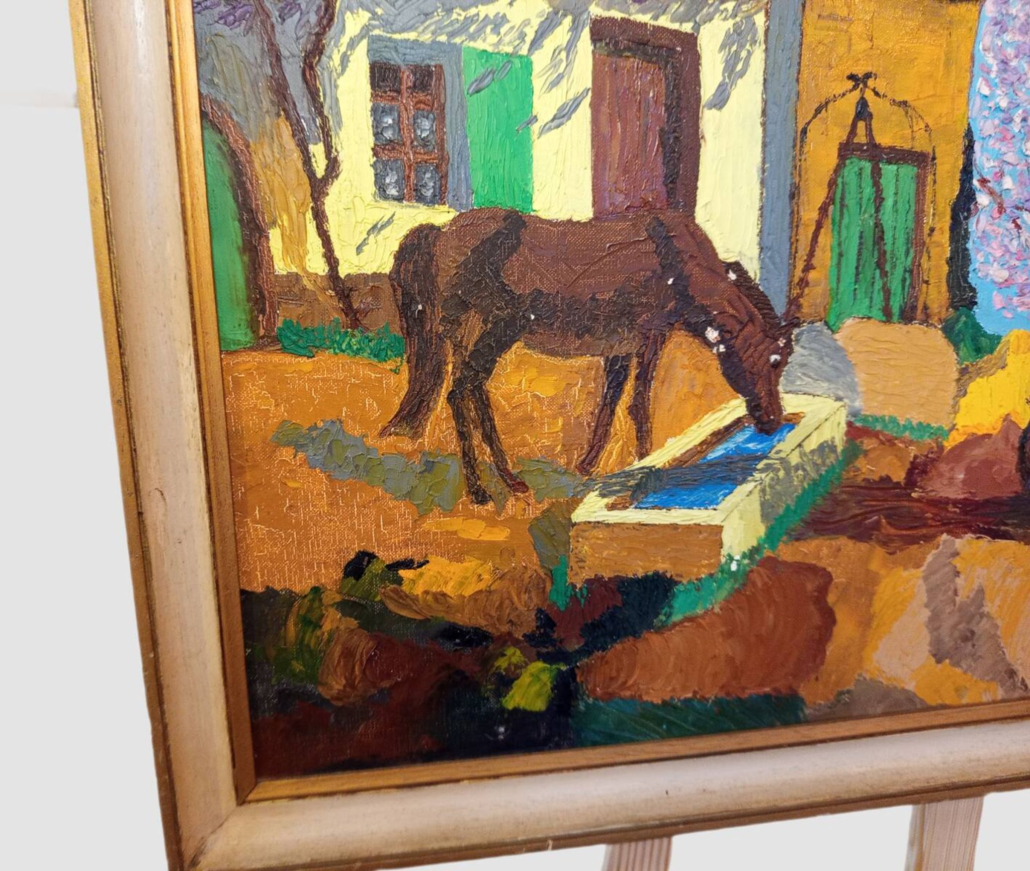 Robert morlhon (mo.ro) – huile sur toile originale de 1973 – provence