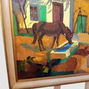 Robert morlhon (mo.ro) – huile sur toile originale de 1973 – provence
