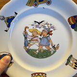 Set of 4 dessert plates from Sarreguemines Digoin