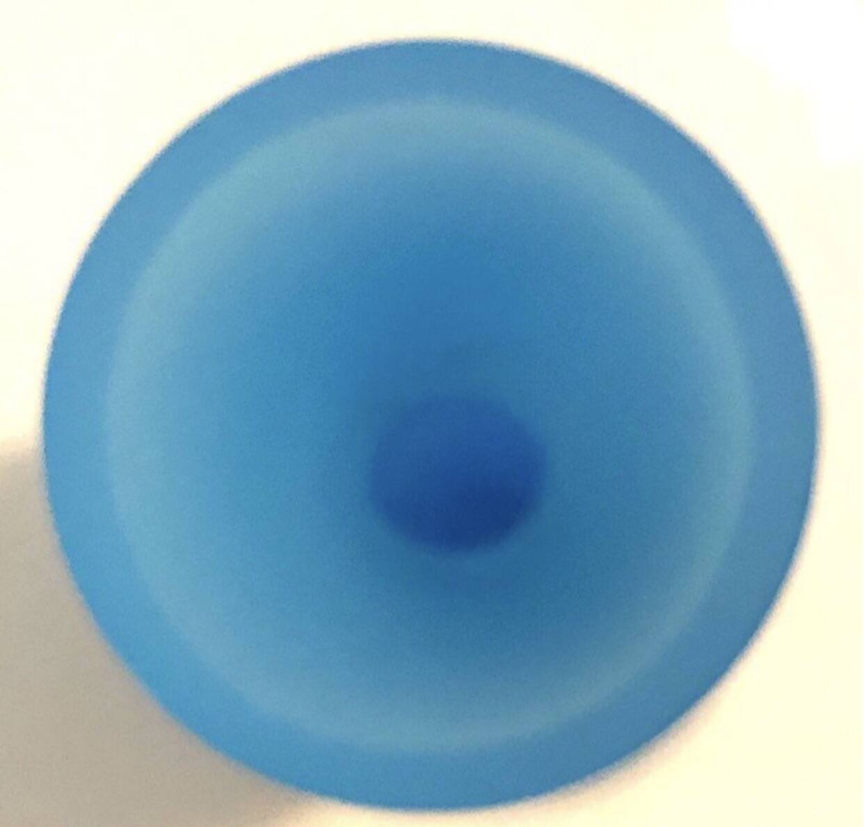 Blue opaline footed vase