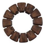 Brutalist wooden mirror, 1970