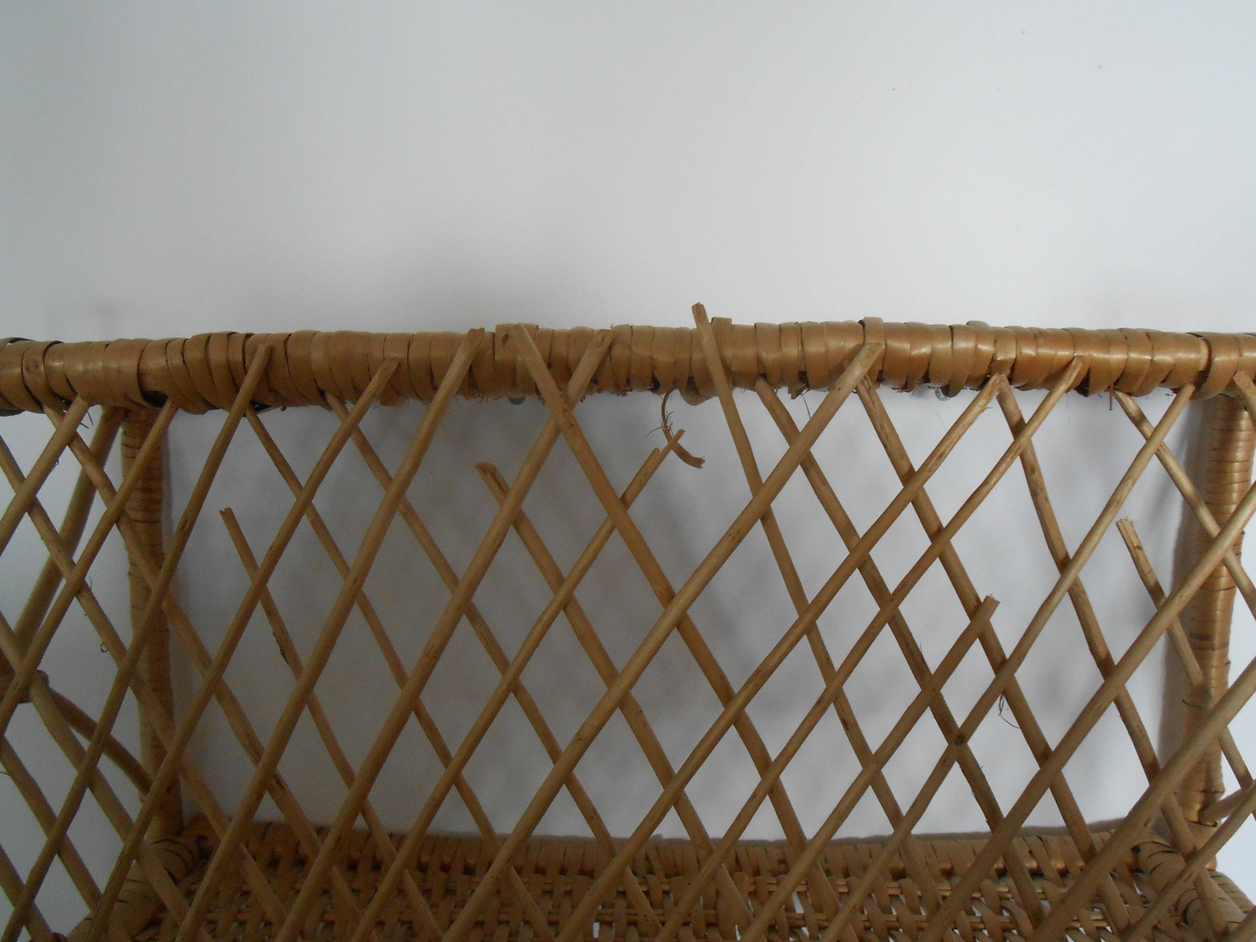 Rattan shelf
