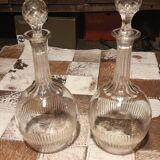 Pair of crystal decanters