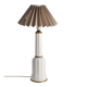 White Opaline Glass & Brass Heiberg Table Lamp, Denmark, Mid-19th century