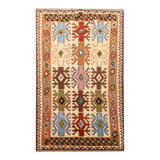 Tapis Kilim vintage en laine tissée à plat