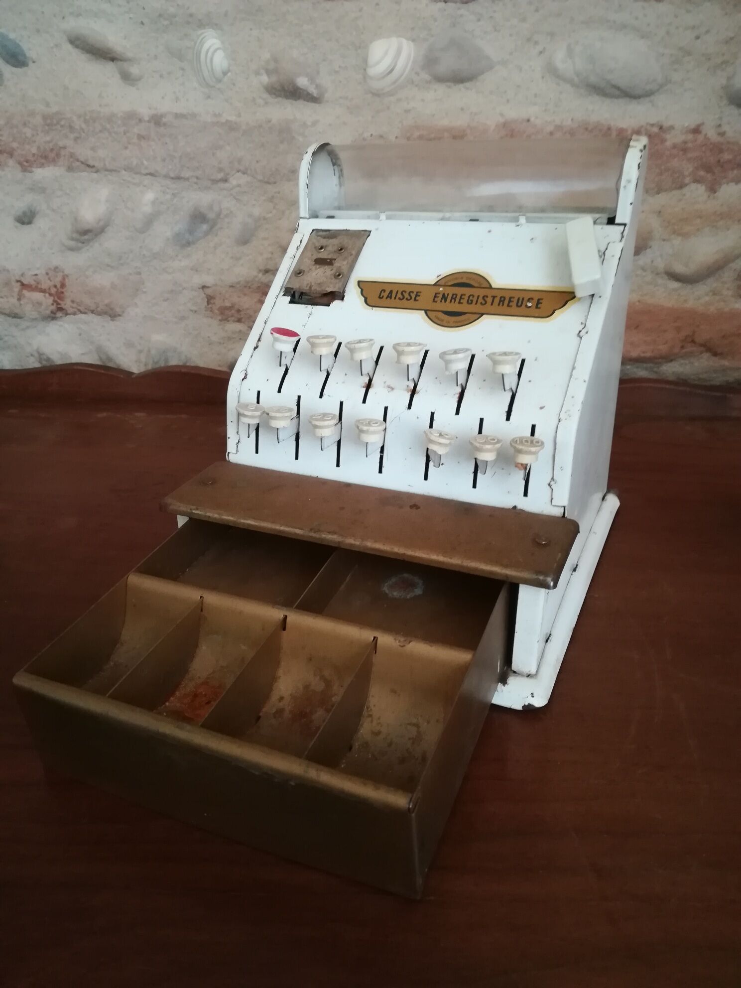 Toy cash register of the 1950s