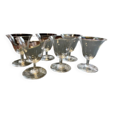Set of 6 tulip shaped port glasses