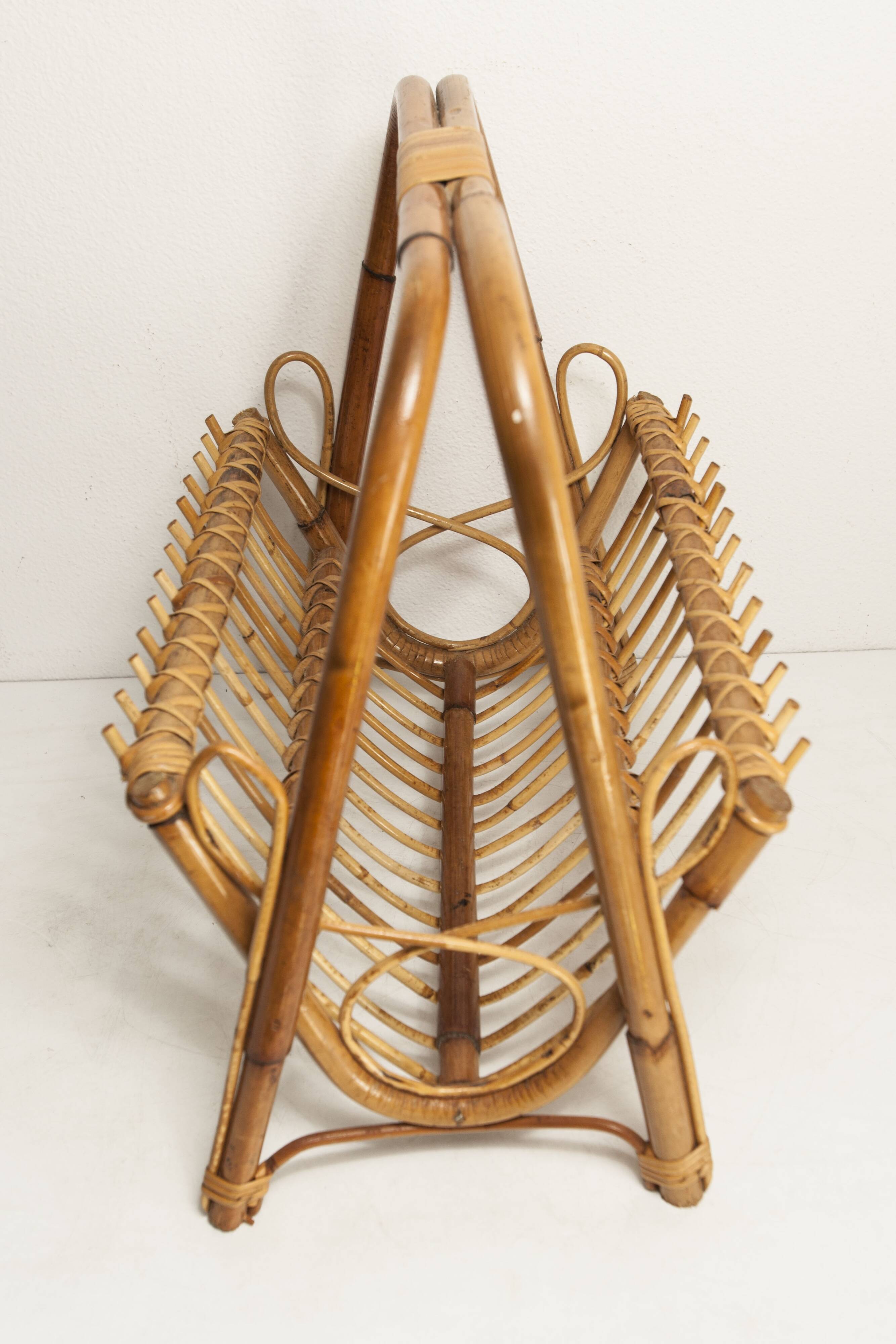 Bamboo magazine rack 1960