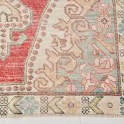 4x7 Red & Cream Antique Vintage Rug, 129x216Cm SK 22247