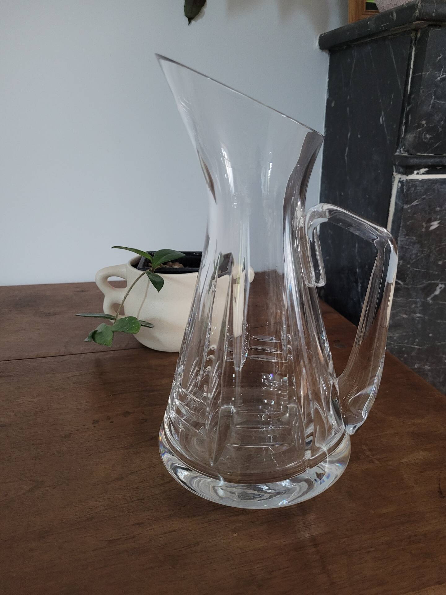 Art Deco crystal jug / pitcher
